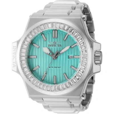 Invicta Akula Quartz Crystal Turquoise Dial Men's Watch 43383 In Black