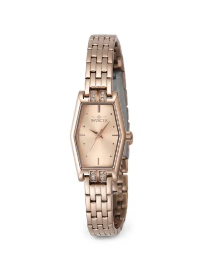 Invicta Angel 20mm Tonneau-case Watch In Gold