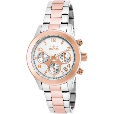 Invicta Angel Chronograph Quartz Bracelet Watch, 38mm In Silver/rose Gold