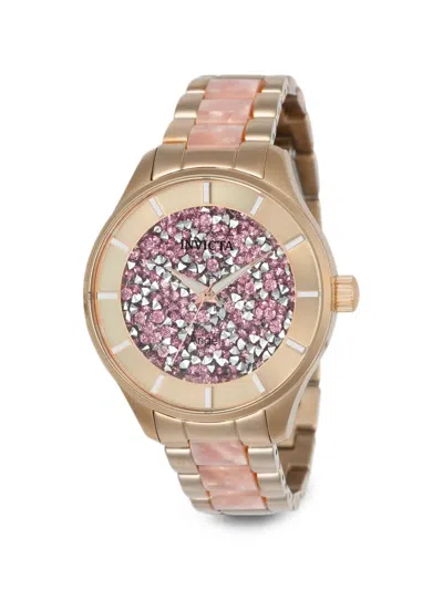 Invicta Angel Crystal-embellishment 40mm Watch In Multi