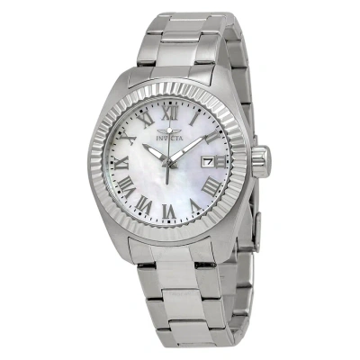 Invicta Angel Mother Of Pearl Dial Stainless Steel Ladies Watch 20315 In Metallic