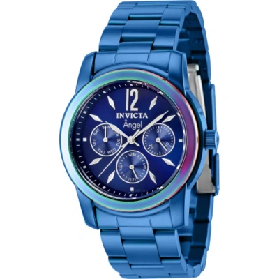 Invicta Angel Quartz Blue Dial Ladies Watch 40225 In Blue / Iridescent