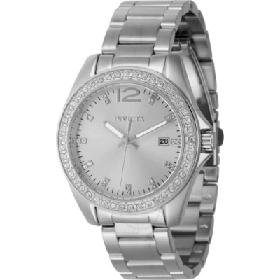 Invicta Angel Quartz Crystal Silver Dial Ladies Watch 44839