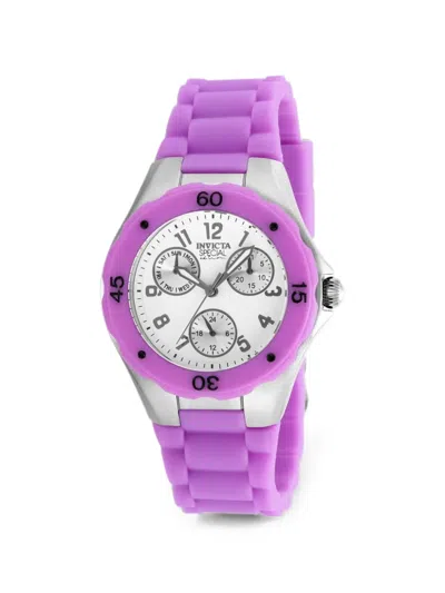 Invicta Angel Silicone-strap 38mm Watch In Purple