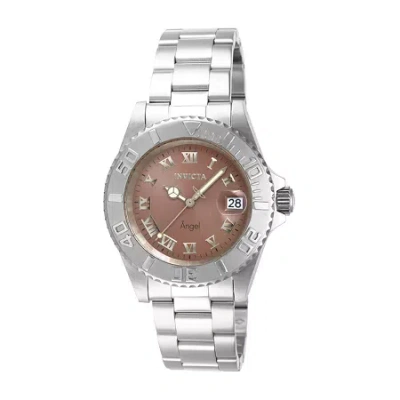 Invicta Angel Womens Silver Tone Stainless Steel Bracelet Watch 14362 In Metallic