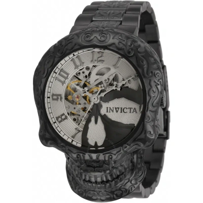 Invicta Artist Skull Automatic Grey Dial Men's Watch 33967 In Black / Grey