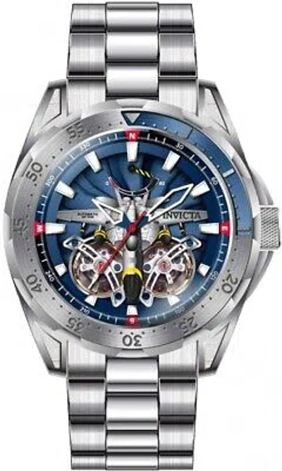 Pre-owned Invicta Aviator Automatic Blue Dial Men's Watch 44686
