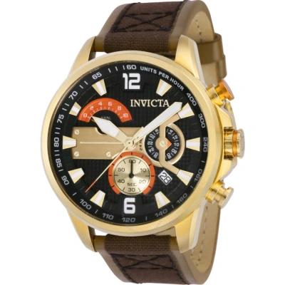 Invicta Aviator Chronograph Quartz Black Dial Men's Watch 41689 In Brown