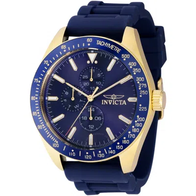 Invicta Aviator Quartz Blue Dial Men's Watch 38403 In Blue / Gold Tone
