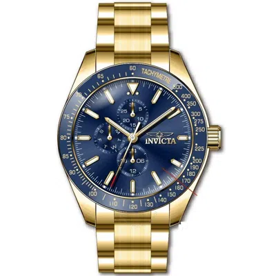 Invicta Aviator Quartz Blue Dial Men's Watch 38967 In Blue / Gold / Gold Tone