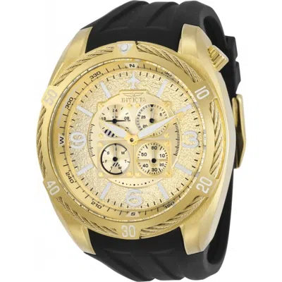 Invicta Aviator Quartz Gold Dial Men's Watch 30486 In Black