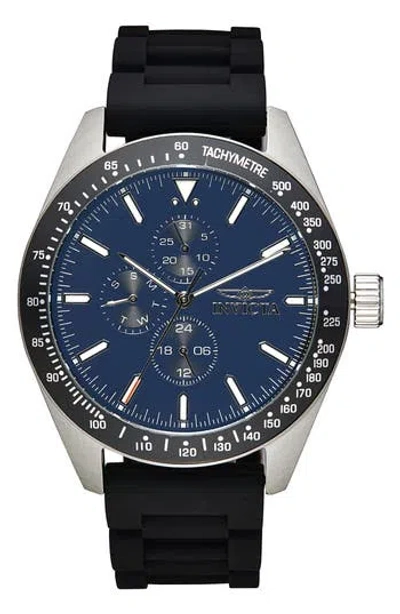 Invicta Aviator Quartz Rubber Strap Watch, 45mm