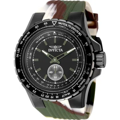 Invicta Aviator Silicone Strap Watch In Green