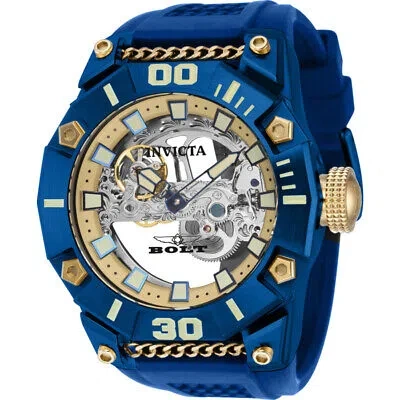 Pre-owned Invicta Bolt Automatic Gold Transparent Dial Men's Watch 41676