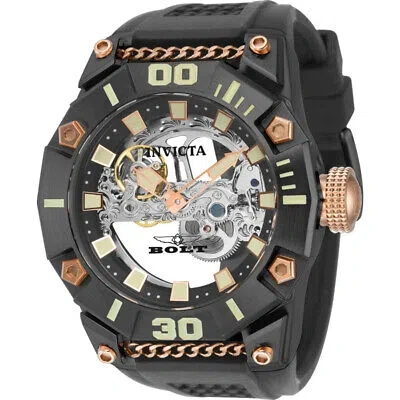 Pre-owned Invicta Bolt Automatic Grey Skeleton Dial Men's Watch 41678