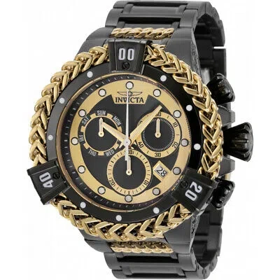 Pre-owned Invicta Bolt Chronograph Date Quartz Black Dial Men's Watch 35569