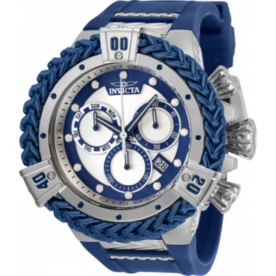 Invicta Bolt Chronograph Date Quartz Silver Dial Men's Watch 35584 In Blue