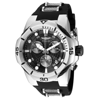 Invicta Bolt Chronograph Gmt Date Quartz Charcoal Dial Men's Watch 31166 In Black / Charcoal / Silver