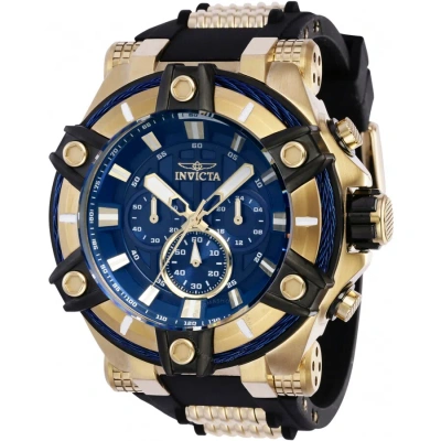 Invicta Bolt Chronograph Quartz Blue Dial Men's Watch 39187 In Black / Blue / Gold / Gold Tone