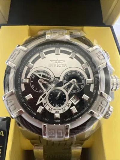 Pre-owned Invicta Bolt Chronograph Quartz Silver And Black Dial Men's Watch 29569
