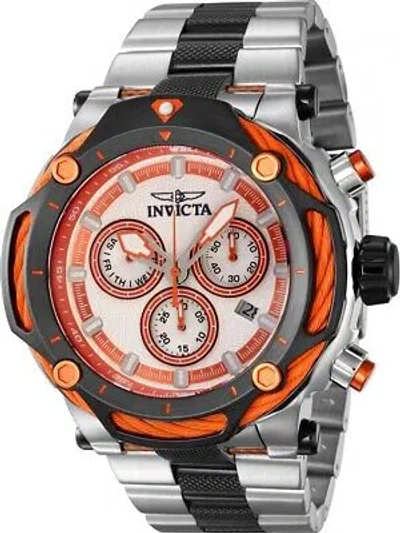 Pre-owned Invicta Bolt Chronograph Quartz Silver Dial Men's Watch 42198