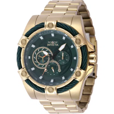 Invicta Bolt Gmt Quartz Green Dial Men's Watch 46866 In Gold