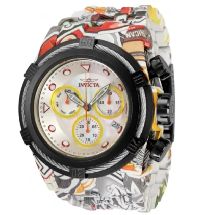 Pre-owned Invicta Bolt Hydroplated Men's 54mm Graffiti Swiss Chrono Watch 34714 Rare