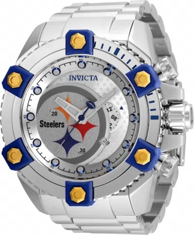 Pre-owned Invicta Brand  Nfl Pittsburgh Steelers 35513 Men's High Polished Watch 56mm
