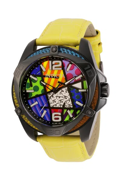 Pre-owned Invicta Britto  38mm Limited Edition Quartz Watch Set W/5 Leather Straps : Black