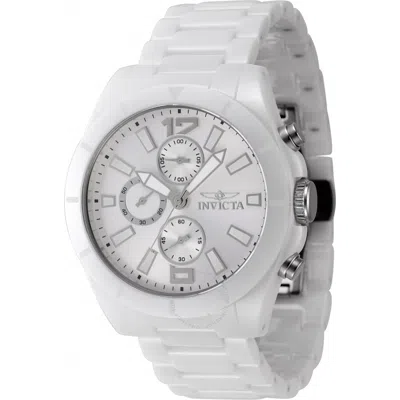Invicta Ceramics Chronograph Quartz Silver Dial Men's Watch 47331 In Gray