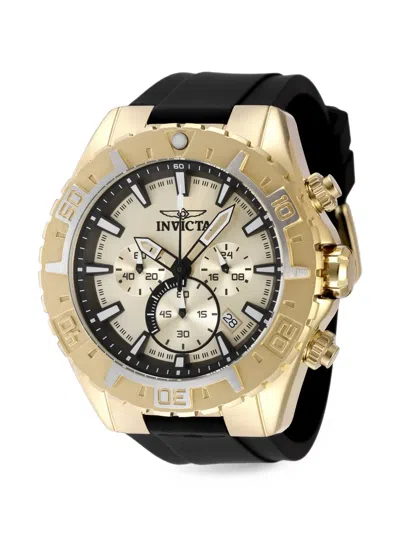 Invicta Chronograph 49mm Watch In Gold