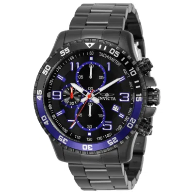 Invicta Chronograph Quartz Watch In Black
