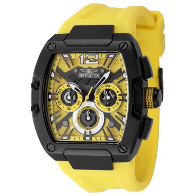 Invicta Chronograph Quartz Watch In Yellow