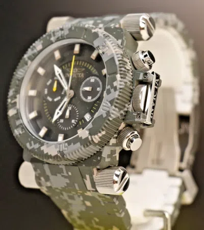 Pre-owned Invicta Coalition Forces Swiss Z60 Fe Men's Watch 51mm Steel Aqua Plating 41752