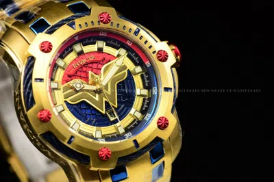 Pre-owned Invicta 39mm Limited Edition Dc Comics Wonder Woman Bolt 18k Gold Plated Watch