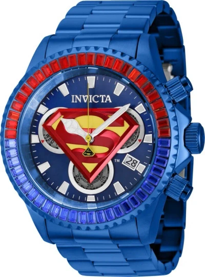 Pre-owned Invicta Dc Comics Superman Men's 47mm Blue Stainless Steel Le Watch 41265