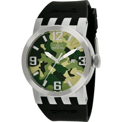 Invicta Dna Quartz Date Green Dial Men's Watch 10453 In Black