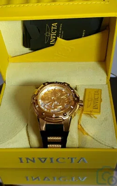 Pre-owned Invicta Dragon Gold Speedway Automatic Analog Men's Watch | Model: 25777
