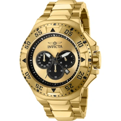 Invicta Excursion Chronograph Quartz Gold Dial Men's Watch 43647
