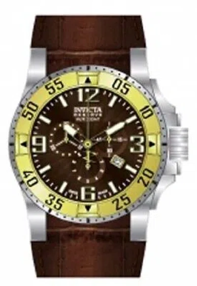 Pre-owned Invicta Excursion Reserve Chronograph Brown Dial Men's Watch 10906