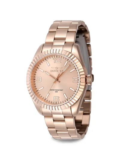 Invicta Fluted Bezel 36mm Watch In Pink