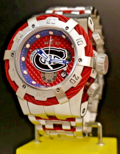 Pre-owned Invicta Grand Bolt Men's 53mm Watch Nhl Montreal Canadiens Men's 42022