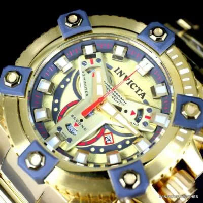 Pre-owned Invicta Grand Octane Coalition Forces 63mm Gold Plated Swiss Mvt Watch