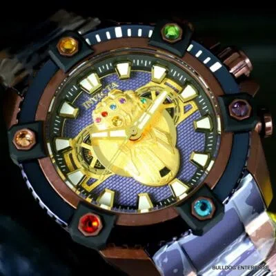 Pre-owned Invicta Grand Octane Marvel Thanos Infinity Gauntlet Steel Swiss 63mm Watch