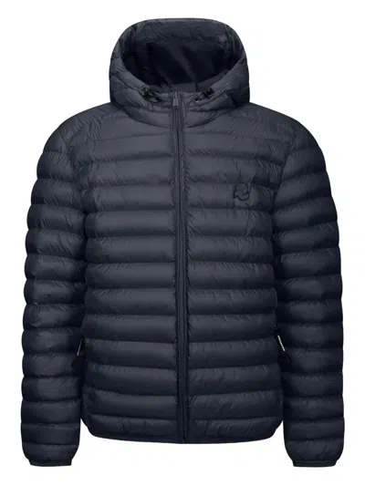 Invicta Hooded Quilted Down Jacket In Blue