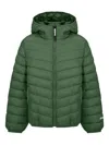 Invicta Hooded Quilted Jacket In Green