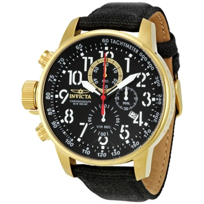 Invicta I-force Lefty Chronograph Black Dial Gold-tone Men's Watch 1515 In Black / Gold / White