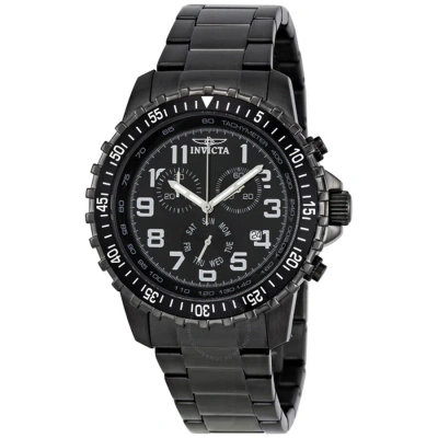 Invicta Ii Chronograph Black Dial Gunmetal Ion-plated Men's Watch 1328 In Black / Gun Metal