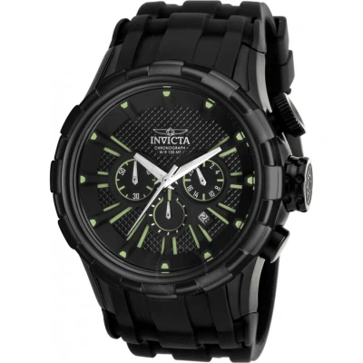 Invicta Invica I-force Chronograph Black Dial Black Polyurethane Men's Watch 16974 In Metallic