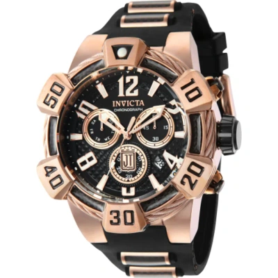 Invicta Jason Taylor Chronograph Quartz Black Dial Men's Watch 40443 In Gold